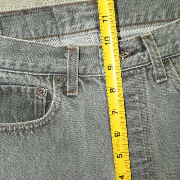 Vintage 80's Red Batwing Tag 501 Button Fly Grey 30x34 Jeans EUC! - Picture 7 of 9